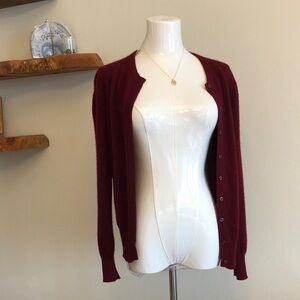 Cashmere Charter Club Deep Red Cardigan Sweater